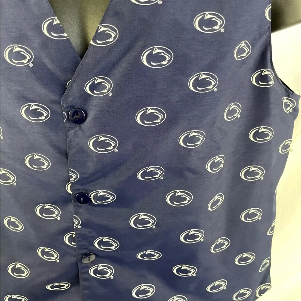 New Mens Penn State Nittany Lions Button Up Vest Sz‎ S Happy Valley NWOT